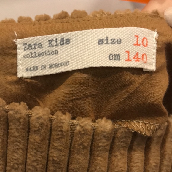 Zara Kids Brown Overall Dress with Brown Buttons - Picture 3 of 5